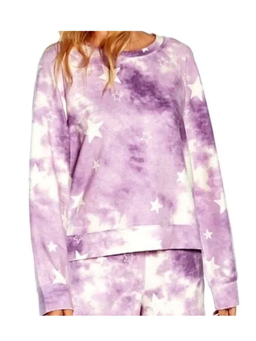 Wildfox Women’s Purple Tie Dye Stars Sweatshirt Size Small
